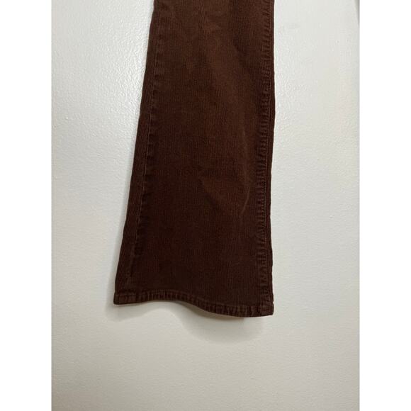 7 For All Mankind Brown Corduroy Bell Bottom Mid-rise Flared Jeans - Picture 8 of 16